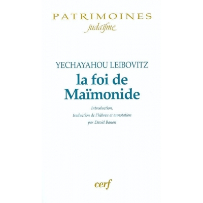 LA FOI DE MAIMONIDE