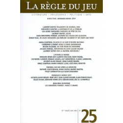 LA REGLE DU JEU No25 - HOMMAGE A BENNY LEVY