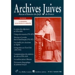 ARCHIVES JUIVES 32/2 1999