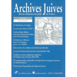 ARCHIVES JUIVES 35/1 2002-SE CONVERTIR