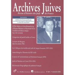 ARCHIVES JUIVES 38/1 LES INTELLECTUELS JUIFS 2E PART.