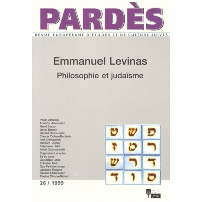 EMMANUEL LEVINAS : PHILOSOPHIE ET JUDAISME