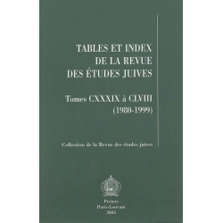 TABLES ET INDEX DE LA REVUE DES ETUDES JUIVES