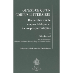 QU'EST-CE QU'UN CORPUS LITTERAIRE