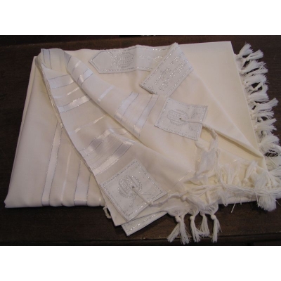 TALITH GADOL QUALITE MICHKAN BLANC (TAILLE 50)