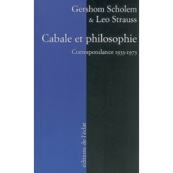 CABALE ET PHILOSOPHIE : CORRESPONDANCE 1933-1973