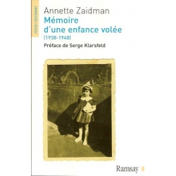 MEMOIRE D'UNE ENFANCE VOLEE (1938-1948)