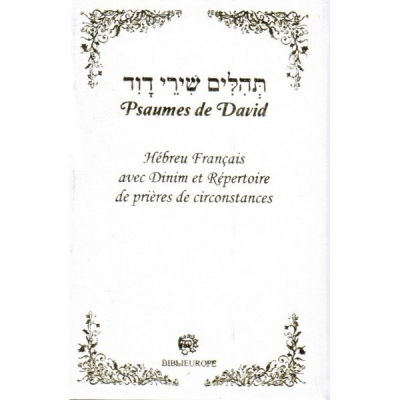 TEHILIM CHIRE DAVID BILINGUE BROCHE PM